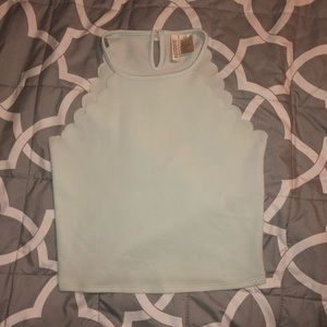 H&M teal crop top